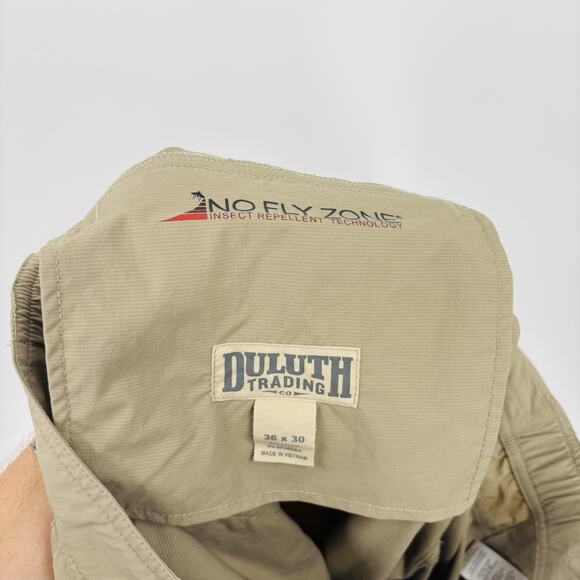 Duluth Trading Men’s No Fly Zone Nylon Pants 36x30 Insect Repellent Cinch Ankle - Picture 4 of 5